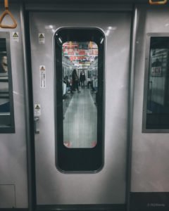 Japan Trains and Stations Train Door Pass through
