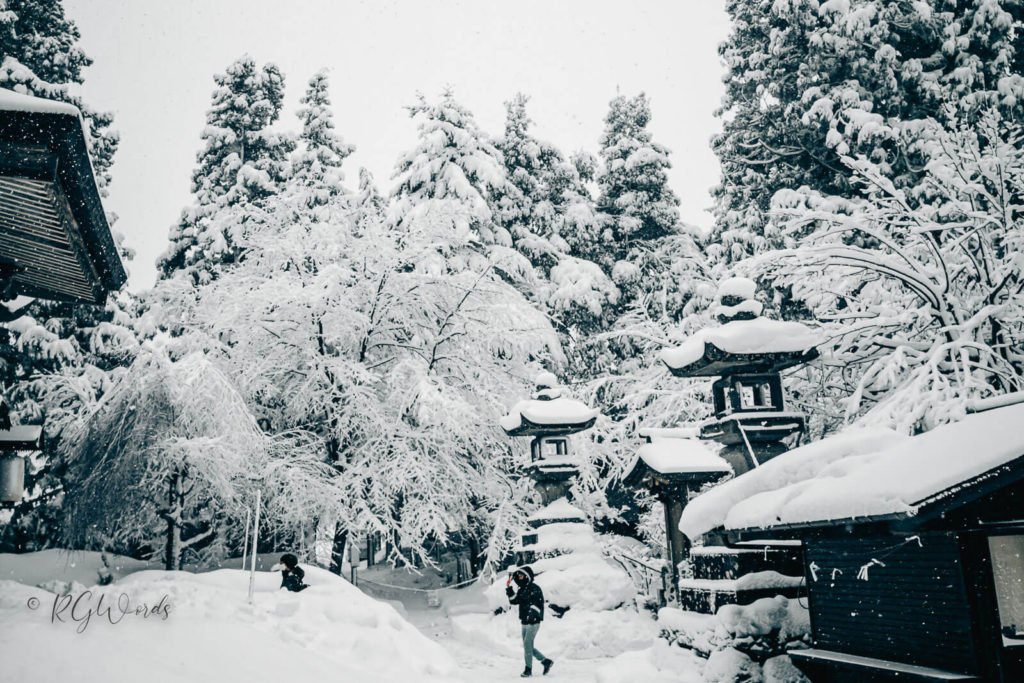 Risshaku Temple Yamadera in Yamagata Winter