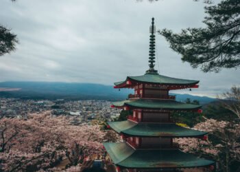 Chureito Pagoda Mount Fuji view