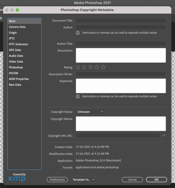 How to Add IPTC Copyright Metadata in Photoshop - RGWords