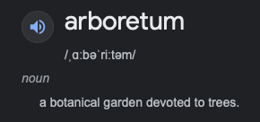 Arboretum Meaning