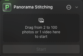 Import Photos or Video in Luminar Neo Extensions Panorama Stitching