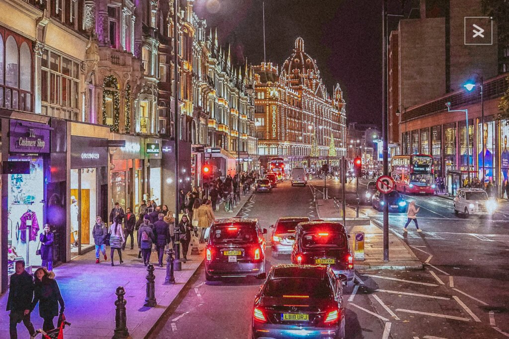 London Streets during London Christmas Lights