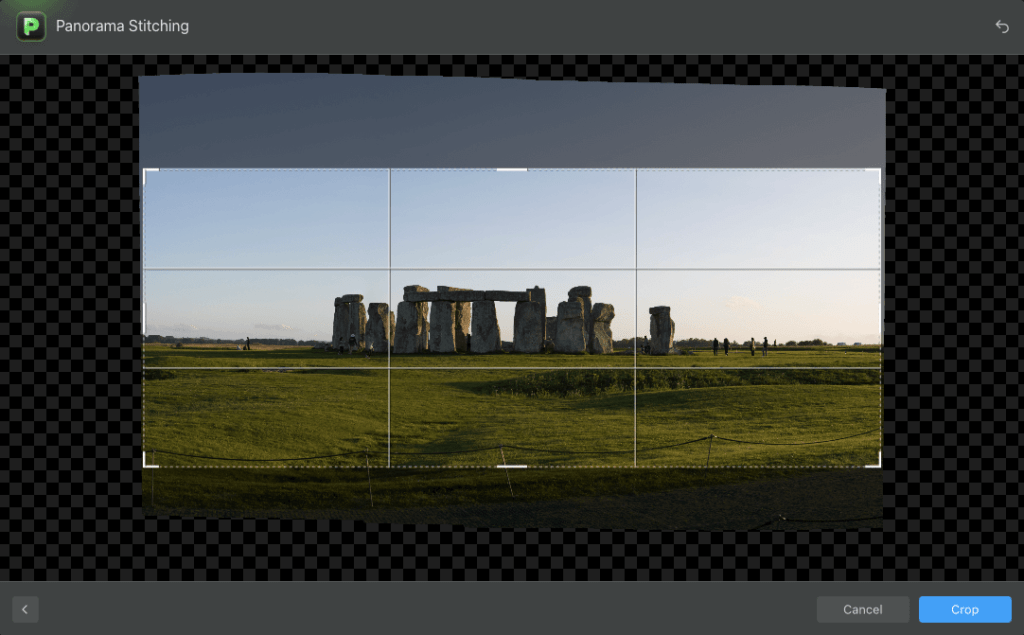 Skylum Luminar Neo Panorama Stitching Crop Option or Crop Ai