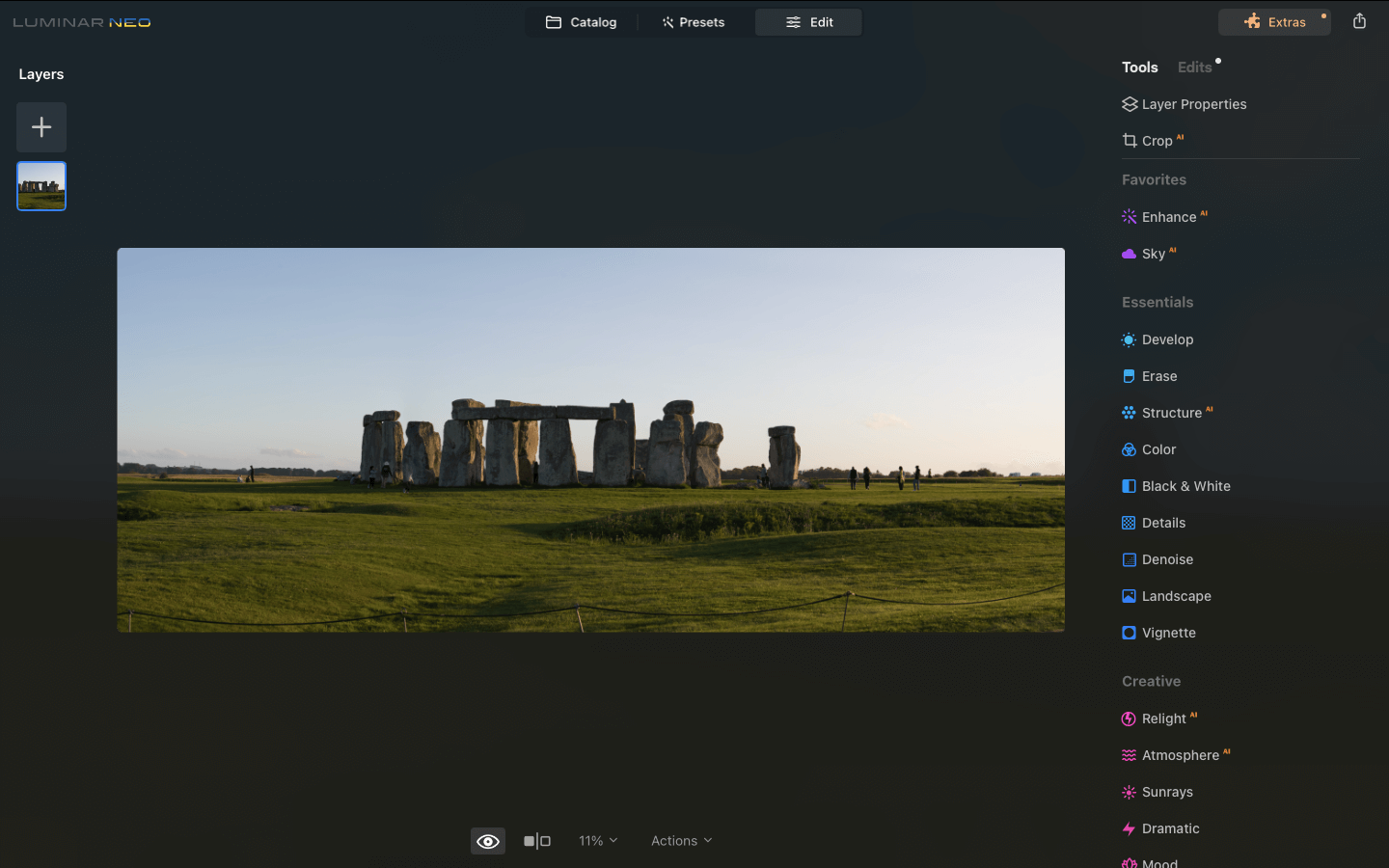 Stonehenge Panorama by RGWords Before Editing
